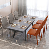 Cuoio moderno sedia laterale contemporanea per interni.