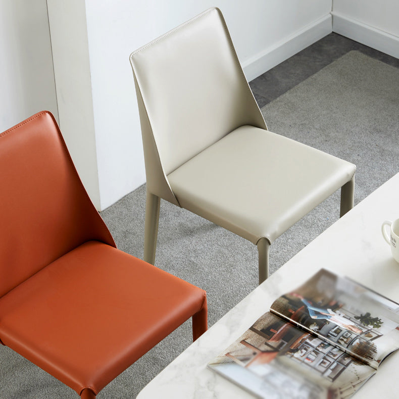 Couvrat de chaise de côté de cuir contemporain intérieur-extérieur Parsons chaise Parsons