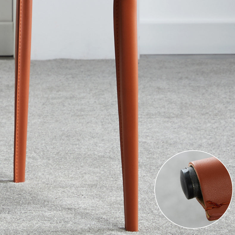 Couvrat de chaise de côté de cuir contemporain intérieur-extérieur Parsons chaise Parsons