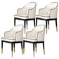 Glam -stijl armstoel houten open rug eetstoel voor keuken met gestoffeerd