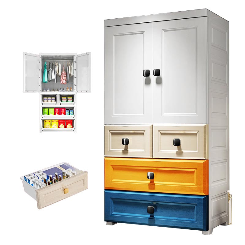 Eigentijdse garderobe kast plastic scharnierende garderobe armoire