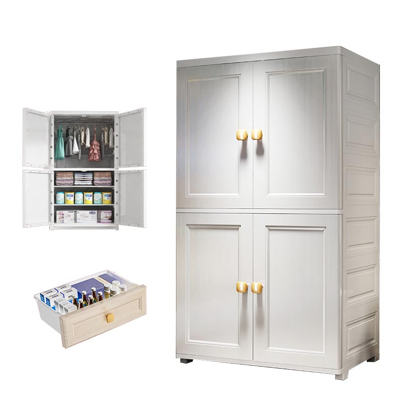 Eigentijdse garderobe kast plastic scharnierende garderobe armoire