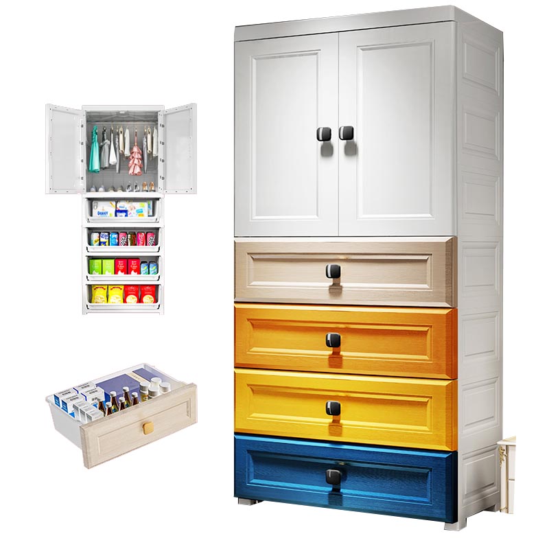 Eigentijdse garderobe kast plastic scharnierende garderobe armoire
