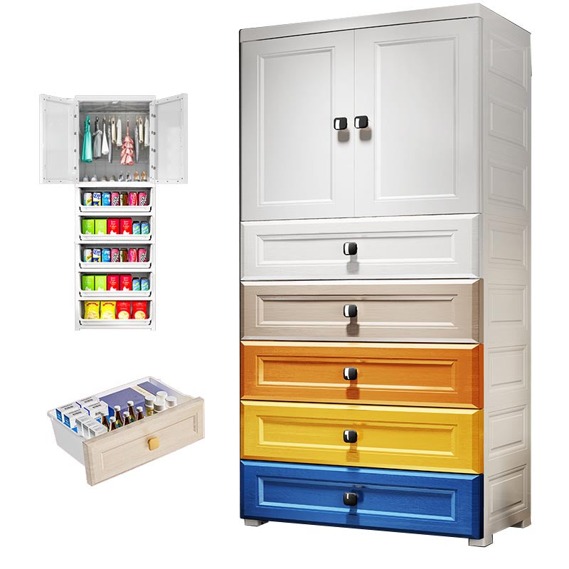 Eigentijdse garderobe kast plastic scharnierende garderobe armoire
