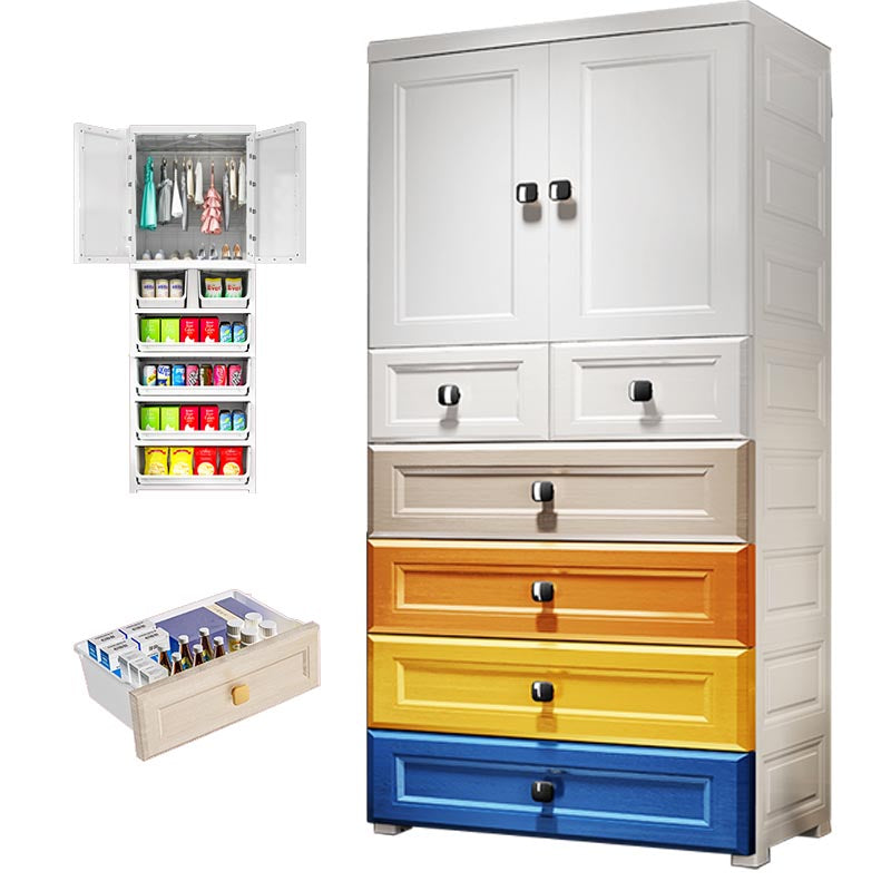 Eigentijdse garderobe kast plastic scharnierende garderobe armoire