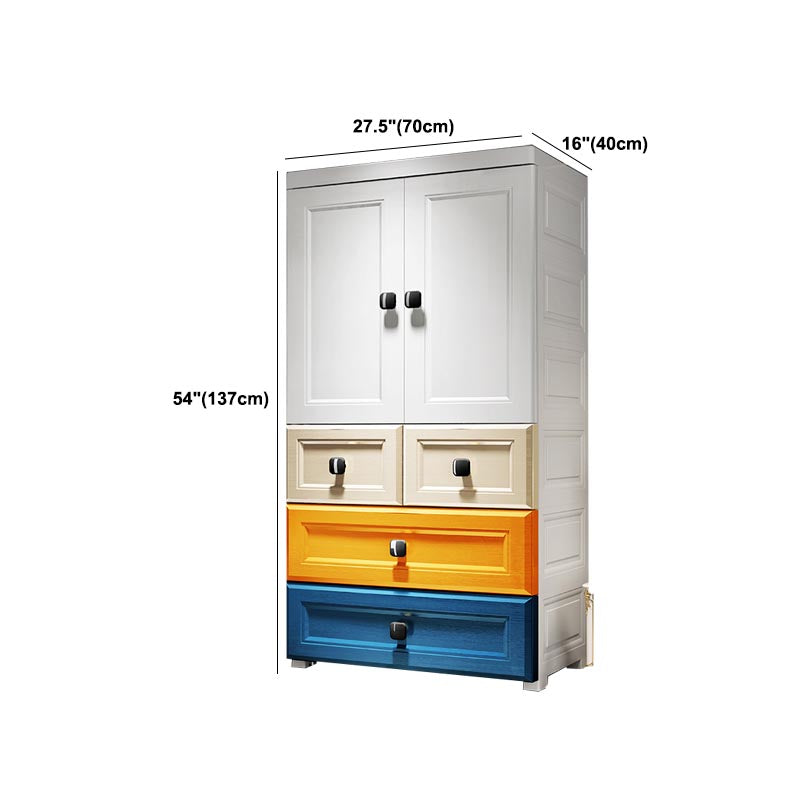 Eigentijdse garderobe kast plastic scharnierende garderobe armoire