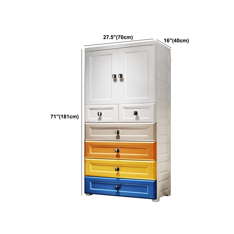 Eigentijdse garderobe kast plastic scharnierende garderobe armoire