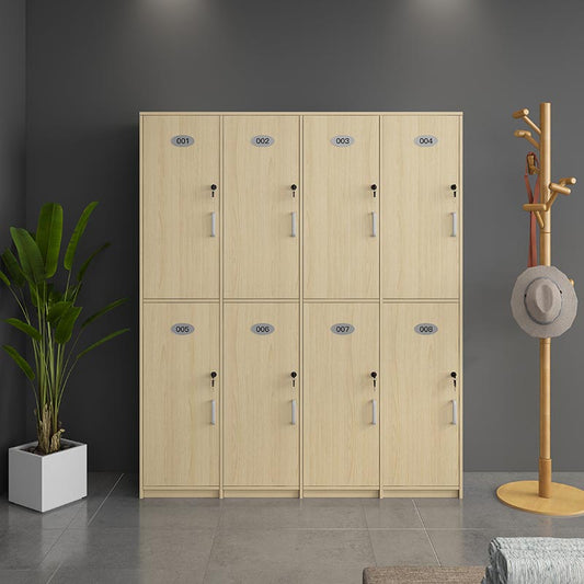 Natural Finish Cabinet with Hinged Door Contemporary Interior Storage Cabinet
