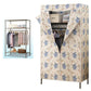 Contemporary Style Wardrobe Metal 1-Door Wardrobe Closet for Bedroom