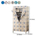 Contemporary Style Wardrobe Metal 1-Door Wardrobe Closet for Bedroom