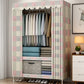Contemporary Style Metal Wardrobe Cloth Rod Included Wardrobe Closet With Shelves