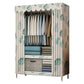 Contemporary Style Metal Wardrobe Cloth Rod Included Wardrobe Closet With Shelves