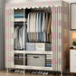 Contemporary Style Metal Wardrobe Cloth Rod Included Wardrobe Closet With Shelves