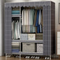 Contemporary Style Metal Wardrobe Cloth Rod Included Wardrobe Closet With Shelves