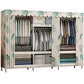 Contemporary Style Metal Wardrobe Cloth Rod Included Wardrobe Closet With Shelves