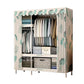 Contemporary Style Metal Wardrobe Cloth Rod Included Wardrobe Closet With Shelves