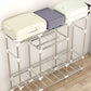 Contemporary Style Metal Wardrobe Cloth Rod Included Wardrobe Closet With Shelves