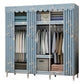 Contemporary Style Metal Wardrobe Cloth Rod Included Wardrobe Closet With Shelves