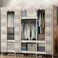 Contemporary Style Metal Wardrobe Cloth Rod Included Wardrobe Closet With Shelves