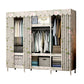 Contemporary Style Metal Wardrobe Cloth Rod Included Wardrobe Closet With Shelves