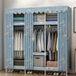Contemporary Style Metal Wardrobe Cloth Rod Included Wardrobe Closet With Shelves