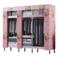 Contemporary Style Metal Wardrobe Cloth Rod Included Wardrobe Closet With Shelves