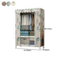 Contemporary Style Metal Wardrobe Cloth Rod Included Wardrobe Closet With Shelves
