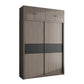Brown Engineered Wood Wardrobe Closet Contemporary Wardrobe Cabinet