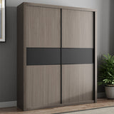 Brown Engineered Wood Wardrobe Closet Contemporary Wardrobe Cabinet