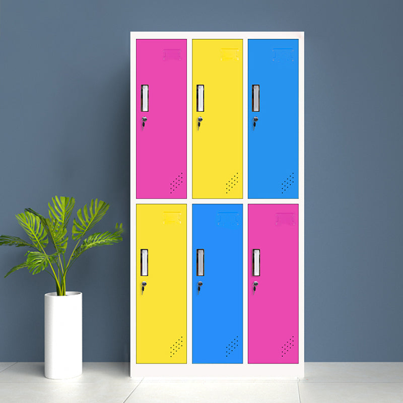 Placard de garde-robe en métal contemporain avec étagères, 35,43 "d x 16,54" W x 70,87 "H