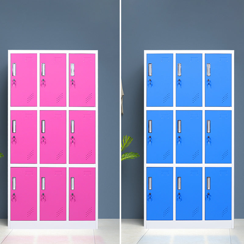 Placard de garde-robe en métal contemporain avec étagères, 35,43 "d x 16,54" W x 70,87 "H