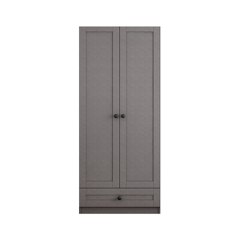 Contemporary Grey Wardrobe Armoire Engineered Wood Wardrobe Closet