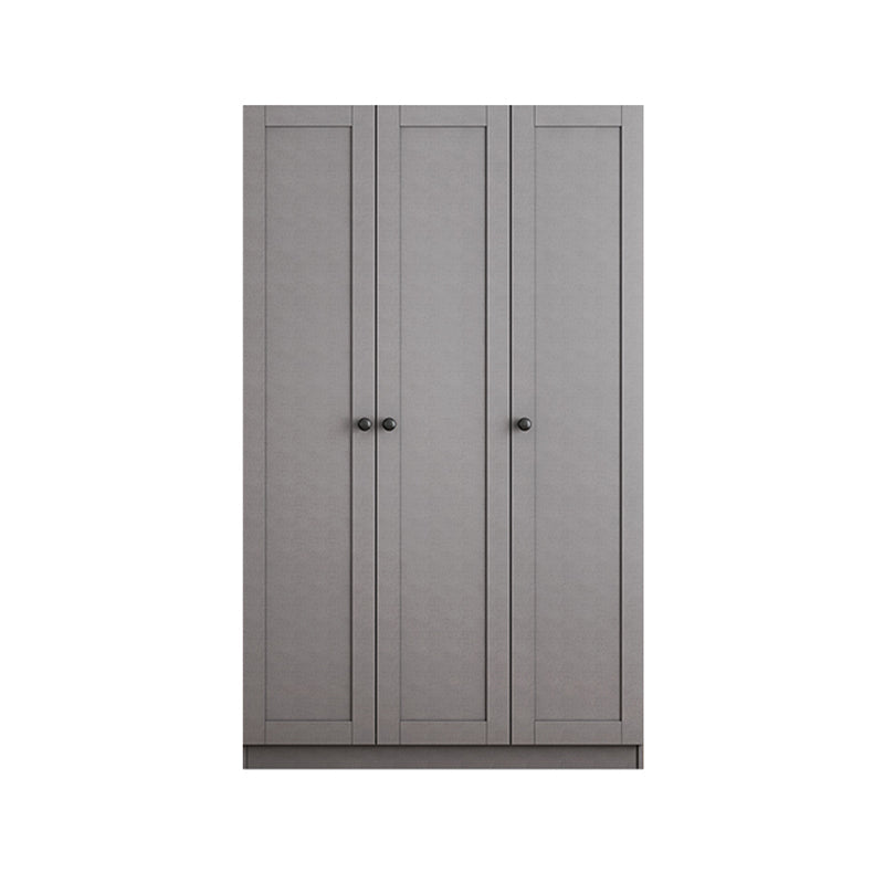 Contemporary Grey Wardrobe Armoire Engineered Wood Wardrobe Closet