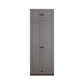 Contemporary Grey Wardrobe Armoire Engineered Wood Wardrobe Closet