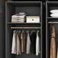 Contemporary Grey Wardrobe Armoire Engineered Wood Wardrobe Closet