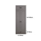 Contemporary Grey Wardrobe Armoire Engineered Wood Wardrobe Closet