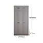 Contemporary Grey Wardrobe Armoire Engineered Wood Wardrobe Closet