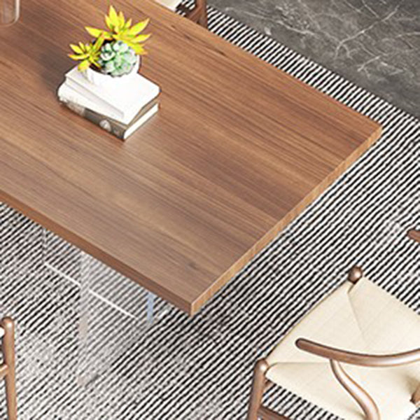 Set di mobili da pranzo moderni 1/6 pezzi tavolo da pranzo in legno massiccio marrone scuro