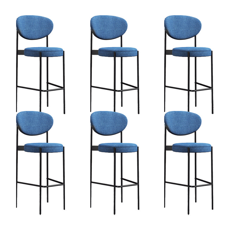 Living Room Upholstered Bar Stool Industrial Armless Bar Chair