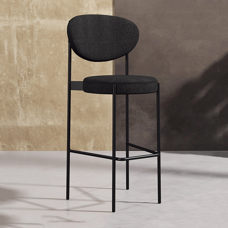 Living Room Upholstered Bar Stool Industrial Armless Bar Chair