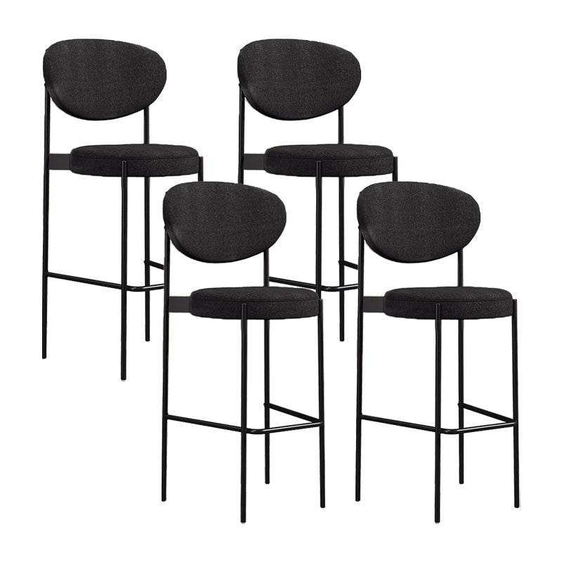 Living Room Upholstered Bar Stool Industrial Armless Bar Chair