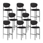 Living Room Upholstered Bar Stool Industrial Armless Bar Chair