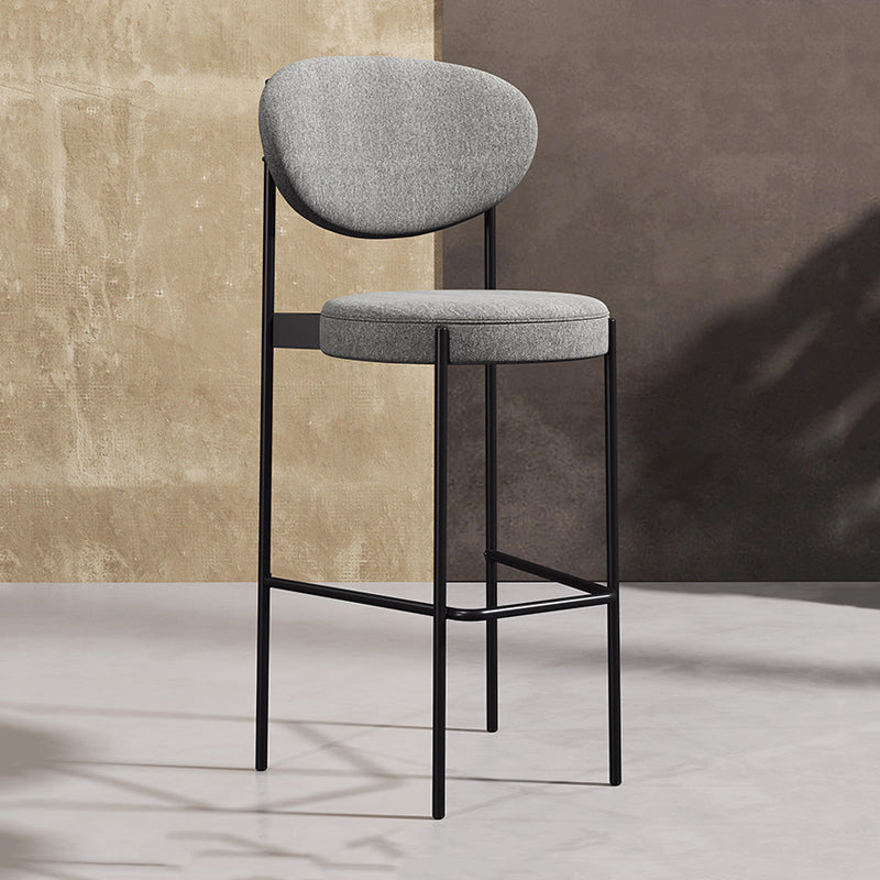 Living Room Upholstered Bar Stool Industrial Armless Bar Chair