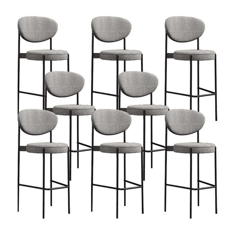 Living Room Upholstered Bar Stool Industrial Armless Bar Chair