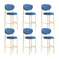 Living Room Upholstered Bar Stool Industrial Armless Bar Chair