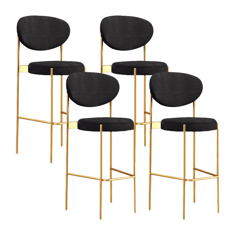 Living Room Upholstered Bar Stool Industrial Armless Bar Chair