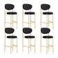 Living Room Upholstered Bar Stool Industrial Armless Bar Chair