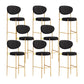 Living Room Upholstered Bar Stool Industrial Armless Bar Chair