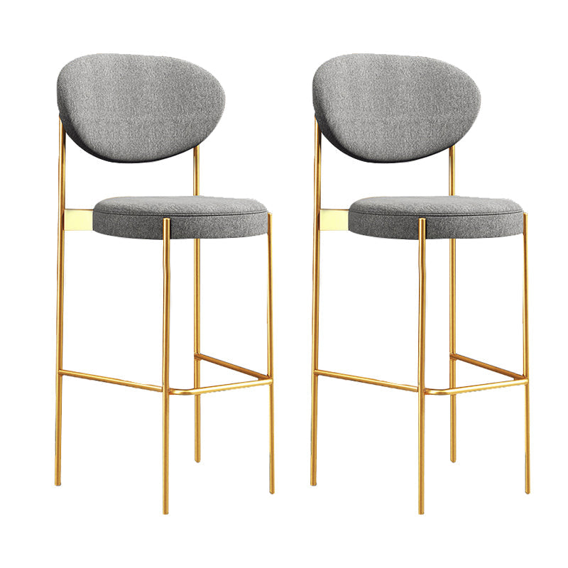 Living Room Upholstered Bar Stool Industrial Armless Bar Chair