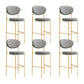 Living Room Upholstered Bar Stool Industrial Armless Bar Chair